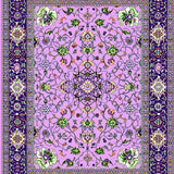 Ultra Soft Area Rug, Non Slip, Stain Resistant, Washable Area Rugs for Living Room, Bedroom, Whimsical Lush Botanical Patterns(Purple)