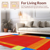Brightly Colored Contemporary Sensory Mat(Red)