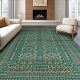 Ultra Soft Area Rug, Non Slip, Stain Resistant, Washable Area Rugs for Living Room, Bedroom, Artisan Crafted Western Charm(Blue)