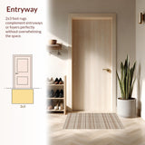 Ultra Soft Area Rug, Non Slip, Stain Resistant, Washable Area Rugs for Living Room, Bedroom, Timeless Creamy Jute Aesthetic(Beige)