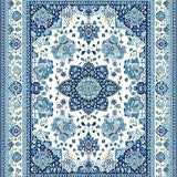 Ultra Soft Area Rug, Non Slip, Stain Resistant, Washable Area Rugs for Living Room, Bedroom, Stylish Contemporary Circular Design(White)
