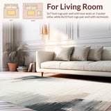 Ultra Soft Area Rug, Non Slip, Stain Resistant, Washable Area Rugs for Living Room, Bedroom, Serene Light Beige Artistic Flair(Beige)