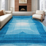 Ultra Soft Area Rug, Non Slip, Stain Resistant, Washable Area Rugs for Living Room, Bedroom, Charming Ribbon Bow Rug Microfiber Preppy Aesthetic Scalloped Edge Bath Mat(Blue)