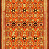 Autumn Harvest Geometric Area with Warm Orange and Earthy Tones(Red)