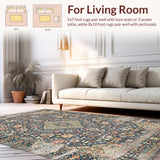 Ultra Soft Area Rug, Non Slip, Stain Resistant, Washable Area Rugs for Living Room, Bedroom, Cozy Abstract Pattern Fusion(Gray)