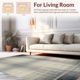 Ultra Soft Area Rug, Non Slip, Stain Resistant, Washable Area Rugs for Living Room, Bedroom, Trendy Fluffy Cow Patterned Delight(Beige)