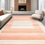 Ultra Soft Area Rug, Non Slip, Stain Resistant, Washable Area Rugs for Living Room, Bedroom, Stylish Transitional Medallion Motif(Orange)