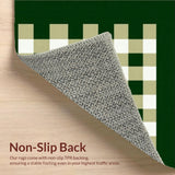 Ultra Soft Area Rug, Non Slip, Stain Resistant, Washable Area Rugs for Living Room, Bedroom, Sleek Minimalist Grid Formation(Green)