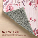 Ultra Soft Area Rug, Non Slip, Stain Resistant, Washable Area Rugs for Living Room, Bedroom, Lush Transitional Warm Tones(Pink)