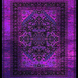 Ultra Soft Area Rug, Non Slip, Stain Resistant, Washable Area Rugs for Living Room, Bedroom, Energetic Pink and Black Theme(Purple)