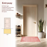 Ultra Soft Area Rug, Non Slip, Stain Resistant, Washable Area Rugs for Living Room, Bedroom, Trendy Modern Animal Pattern(Pink)