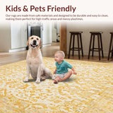 Indoor/ Area Carpet Tan Woven Rug(Beige)