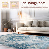 Chic Distressed Tiled Design(Blue)