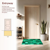 Chic Dark Green Geometric(Green)