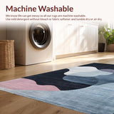 Ultra Soft Area Rug, Non Slip, Stain Resistant, Washable Area Rugs for Living Room, Bedroom, Stylish Bow Bath Rug - Artistic Decorative Accent for Home Decor(Black)