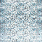 Ultra Soft Area Rug, Non Slip, Stain Resistant, Washable Area Rugs for Living Room, Bedroom, Elegant Contemporary Floral Aesthetic(Blue)