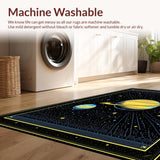 Ultra Soft Area Rug, Non Slip, Stain Resistant, Washable Area Rugs for Living Room, Bedroom, Charming Night Sky Aesthetic(Yellow)