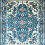 Ultra Soft Area Rug, Non Slip, Stain Resistant, Washable Area Rugs for Living Room, Bedroom, Vintage Floral Blue Elegance(Blue)