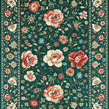 Elegant Earthy Tones with Floral Touches(Green)