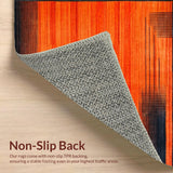Ultra Soft Area Rug, Non Slip, Stain Resistant, Washable Area Rugs for Living Room, Bedroom, Striking 3D Distorted Illusion(Orange)