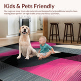 Ultra Soft Area Rug, Non Slip, Stain Resistant, Washable Area Rugs for Living Room, Bedroom, Striking Modernist Geometric Appeal(Gray)
