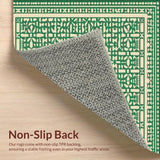 Ultra Soft Area Rug, Non Slip, Stain Resistant, Washable Area Rugs for Living Room, Bedroom, Geo Flow Reversible Camping Area Dynamic Mat(Green)