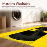 Ultra Soft Area Rug, Non Slip, Stain Resistant, Washable Area Rugs for Living Room, Bedroom, Trendy Abstract Rhythm Composition(Yellow)