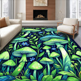 Lively Blue and Brown Mushroom(Green)