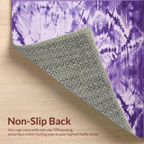 Ultra Soft Area Rug, Non Slip, Stain Resistant, Washable Area Rugs for Living Room, Bedroom, Whimsical Colorful Soft Texture(Purple)