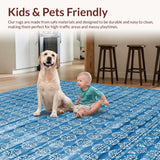 Ultra Soft Area Rug, Non Slip, Stain Resistant, Washable Area Rugs for Living Room, Bedroom, Whimsical Bow Area Rug(Blue)
