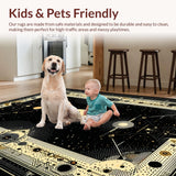 Contemporary Ethereal Patterned Runner(Black)