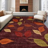 Ultra Soft Area Rug, Non Slip, Stain Resistant, Washable Area Rugs for Living Room, Bedroom, Rustic Red Striped Aesthetic(Brown)