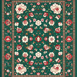 Intricate Oriental Leaf Motif(Green)