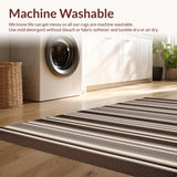 Ultra Soft Area Rug, Non Slip, Stain Resistant, Washable Area Rugs for Living Room, Bedroom, Quaint Country Style Accent(Brown)
