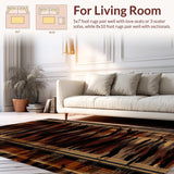 Ultra Soft Area Rug, Non Slip, Stain Resistant, Washable Area Rugs for Living Room, Bedroom, Wildlife-Inspired Luxurious Aesthetic(Brown)