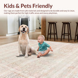 Ultra Soft Area Rug, Non Slip, Stain Resistant, Washable Area Rugs for Living Room, Bedroom, Cute Pink Decor for Kids(Pink)