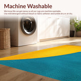 Ultra Soft Area Rug, Non Slip, Stain Resistant, Washable Area Rugs for Living Room, Bedroom, Contemporary Splash Design Bedroom Area Rug(Yellow)