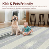 Ultra Soft Area Rug, Non Slip, Stain Resistant, Washable Area Rugs for Living Room, Bedroom, Timeless Elegant Warmth Accents(Gray)
