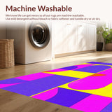 Ultra Soft Area Rug, Non Slip, Stain Resistant, Washable Area Rugs for Living Room, Bedroom, Artistic Geometric Watercolor Fusion(Purple)