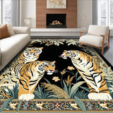 Wild Animal Beige Panther Lion Tiger Motif Inspirational(Orange)