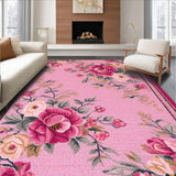 Ultra Soft Area Rug, Non Slip, Stain Resistant, Washable Area Rugs for Living Room, Bedroom, Soft Aesthetic Pastel Living Room Area Rug(Pink)