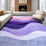 Ultra Soft Area Rug, Non Slip, Stain Resistant, Washable Area Rugs for Living Room, Bedroom, Contemporary Elegant Color Fusion(Purple)
