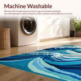 Dynamic Oceanic Ripple Motif(Blue)