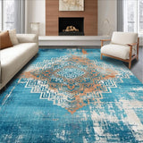 Striking Vibrant Patchwork Elements(Blue)