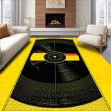 Ultra Soft Area Rug, Non Slip, Stain Resistant, Washable Area Rugs for Living Room, Bedroom, Trendy Abstract Rhythm Composition(Yellow)