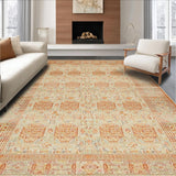 Ultra Soft Area Rug, Non Slip, Stain Resistant, Washable Area Rugs for Living Room, Bedroom, Rustic Vintage Floral Motif(Beige)