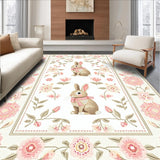 Sweet Pastoral Floral Rabbit Display(White)