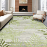Ultra Soft Area Rug, Non Slip, Stain Resistant, Washable Area Rugs for Living Room, Bedroom, Nature-Inspired Leaf Motif(Green)