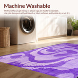 Ultra Soft Area Rug, Non Slip, Stain Resistant, Washable Area Rugs for Living Room, Bedroom, Chic Pastel Dreamy Hues(Purple)