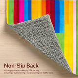 Ultra Soft Area Rug, Non Slip, Stain Resistant, Washable Area Rugs for Living Room, Bedroom, Lgbt Rainbow Area(Green)